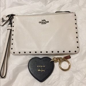 Coach wrist wallet and keychain